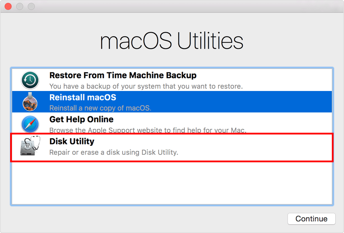 mac + no disk shows up for install